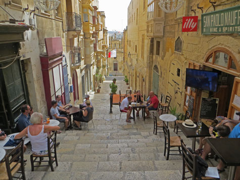 Sidewalk Cafe in Valletta Malta